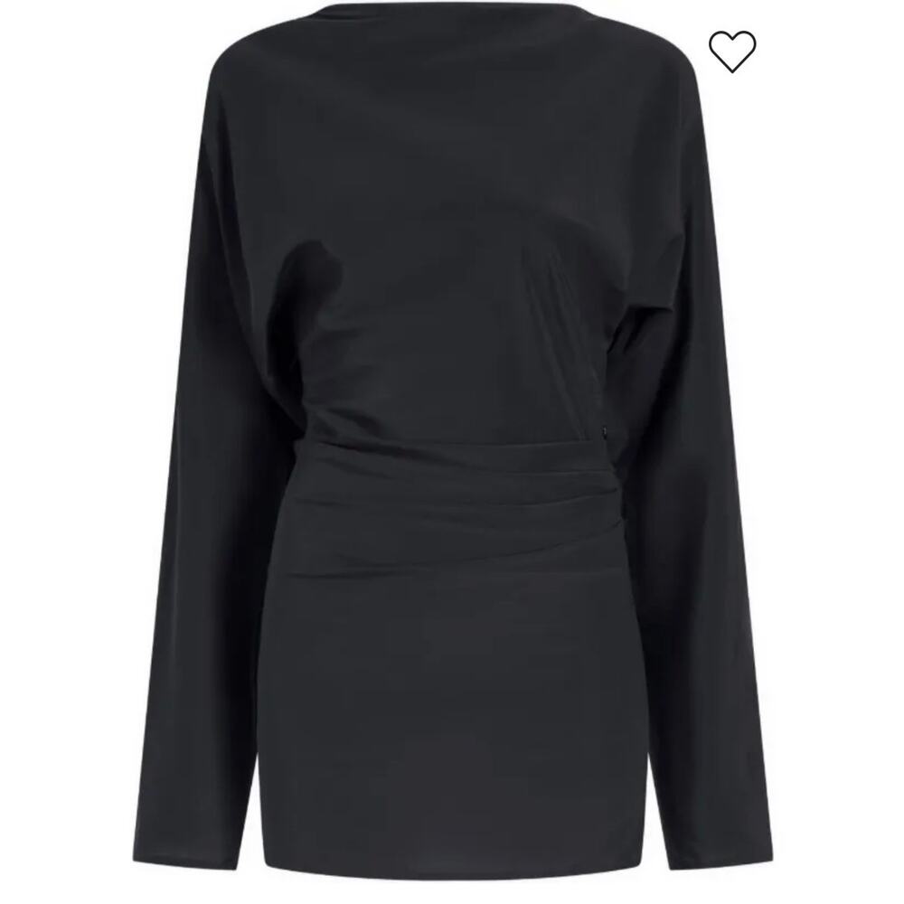 Proenza Schouler Keegan Stretch Silk Blend LS Top in Black 4 - Picture 7 of 7
